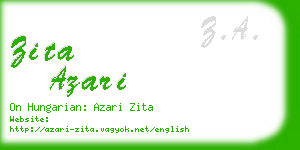 zita azari business card